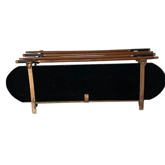 Vintage 1970s Billiard Pool Ball Wooden Coat Rack/ Shelf Wall Display 37x13x12 - Picture 2 of 11